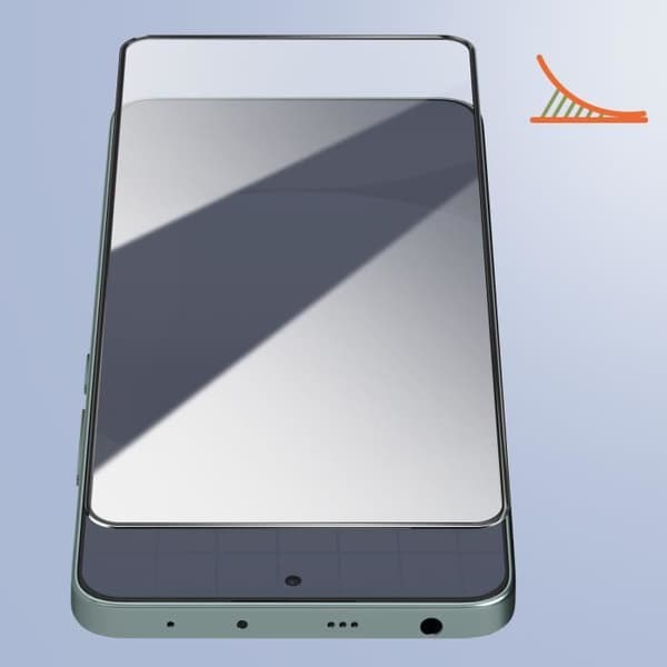 Härdat glas för Xiaomi Redmi Note 14 4G och 5G Hårdhet 9H Full Glue 5D Transparent
