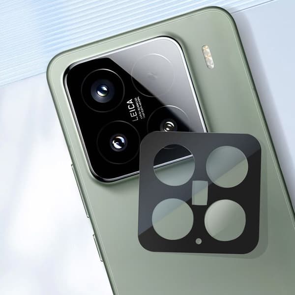 Skydd för kamera till Xiaomi 15 Härdat glas 9H Repbeständig svart