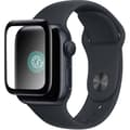 Miniatyrbild 3 av 3: Skärmskydd för Apple Watch 7/8/9 45mm i 3D härdat glas Transparent