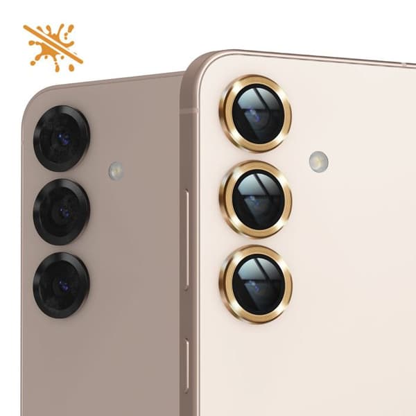 Härdat glas kamera för Samsung Galaxy S25 Plus Riptålig Guld