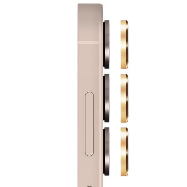 Härdat glas kamera för Samsung Galaxy S25 Plus Riptålig Guld