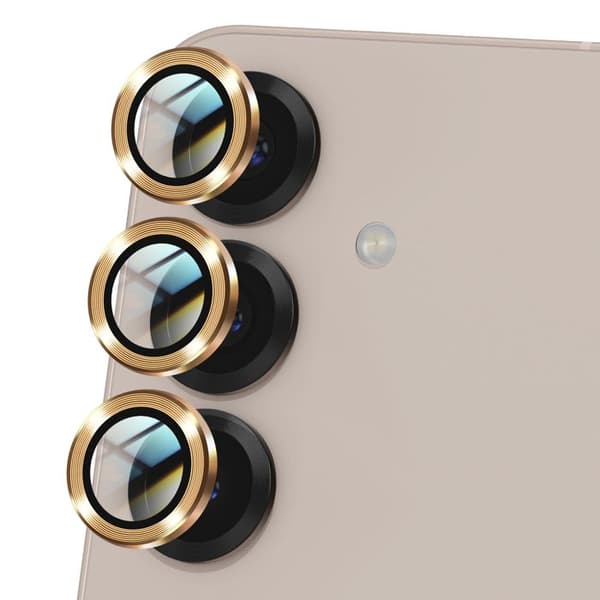 Härdat glas kamera för Samsung Galaxy S25 Plus Riptålig Guld