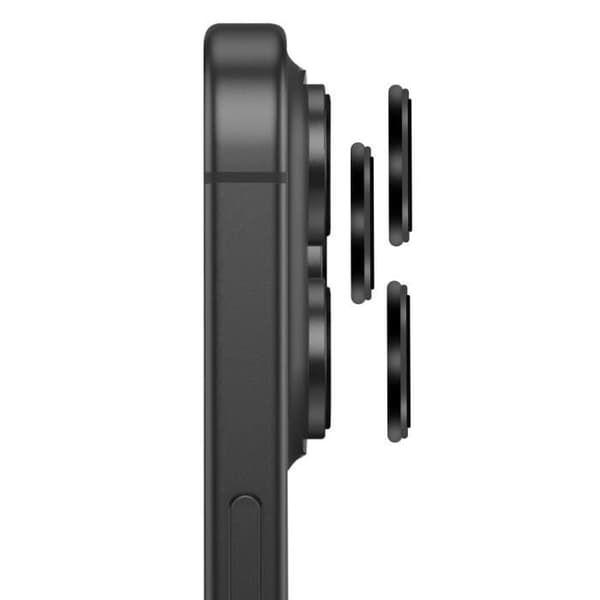 Härdat Glas Kamera för iPhone 16 Pro Max Hårdhet 9H Rep-Resistant Svart