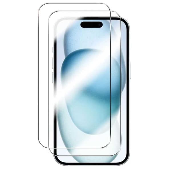 2-Pack iPhone 16 Pro Heltäckande Skärmskydd HD Härdat Glas