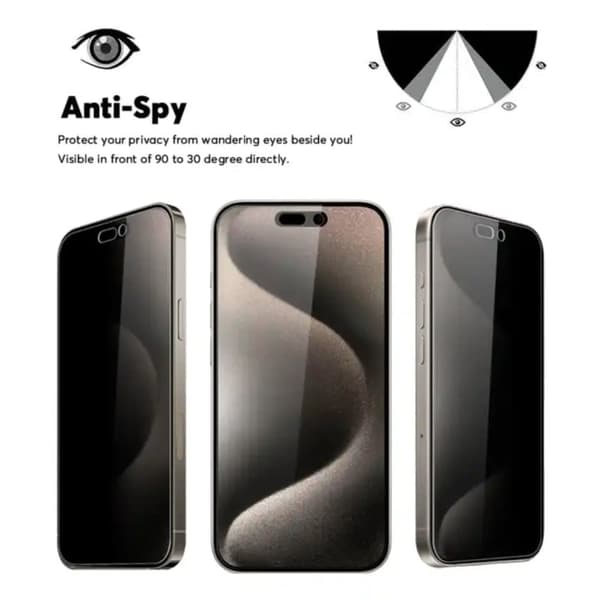 3-Pack iPhone 13 Pro Max - Skärmskydd Privacy i Härdat Glas