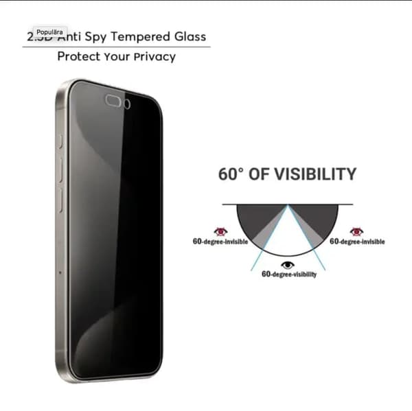 3-Pack iPhone 13 Pro Max - Skärmskydd Privacy i Härdat Glas