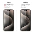 Miniatyrbild 5 av 5: 3-pack iPhone 15 Pro - Skärmskydd Härdat glas - Transparent