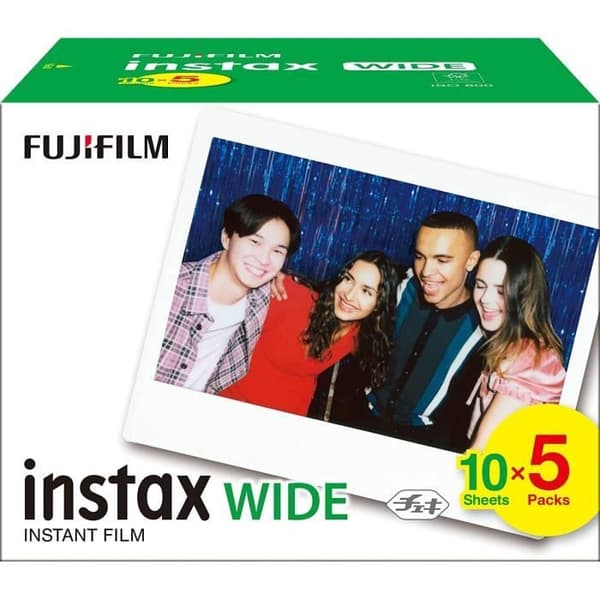 INSTAX Paket med 50 Stora Vita Filmer