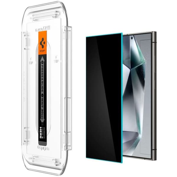 Härdat glas Glas.TR EZ-FIT (pack om 2) Samsung Galaxy S24 Ultra - Spigen - Sekretess