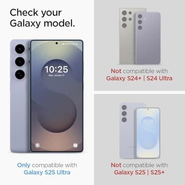 Skärmskydd - SPIGEN - Galaxy S25 Ultra - 2-pack - Härdat glas - Repbeständig