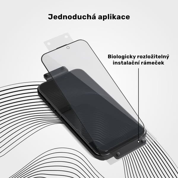 UNUM SapphireShield 3D skyddsglas med installationsram för iPhone 15/16