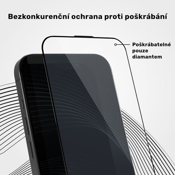 UNUM SapphireShield 3D skyddsglas med installationsram för iPhone 15/16