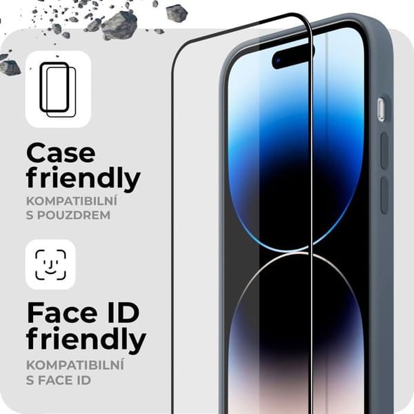 Skyddande härdat glas för iPhone 16 Pro, EXTREME EDITION med applicator för ökad hårdhet