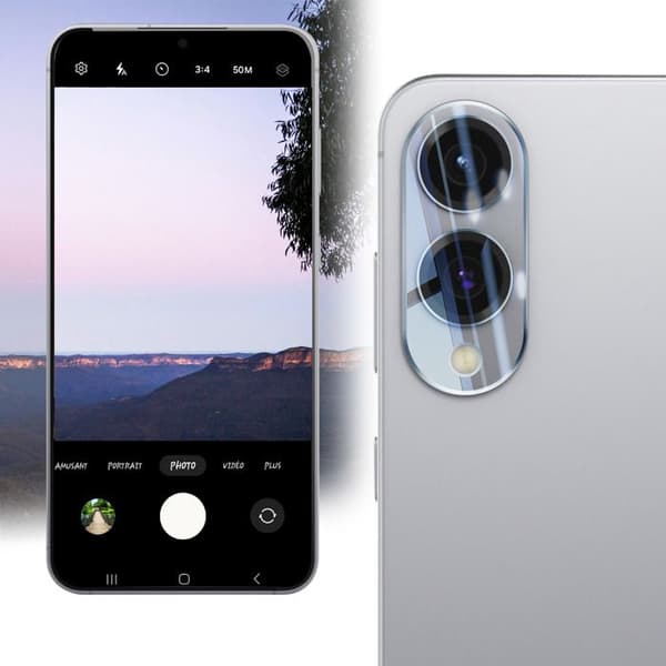Skydd för kamera till Samsung Galaxy S25 Edge Härdat glas, rep-säker iMak Transparent