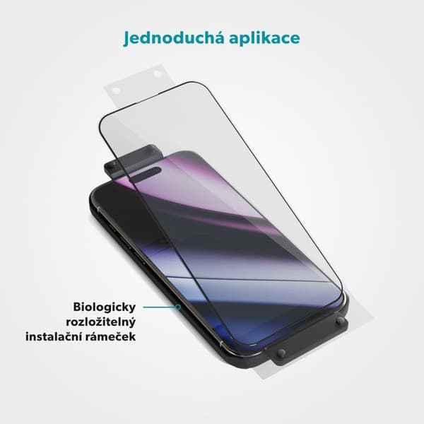 Skyddsglas Epico ImpactBuffer 3D med installationsram för iPhone 16 Pro Max