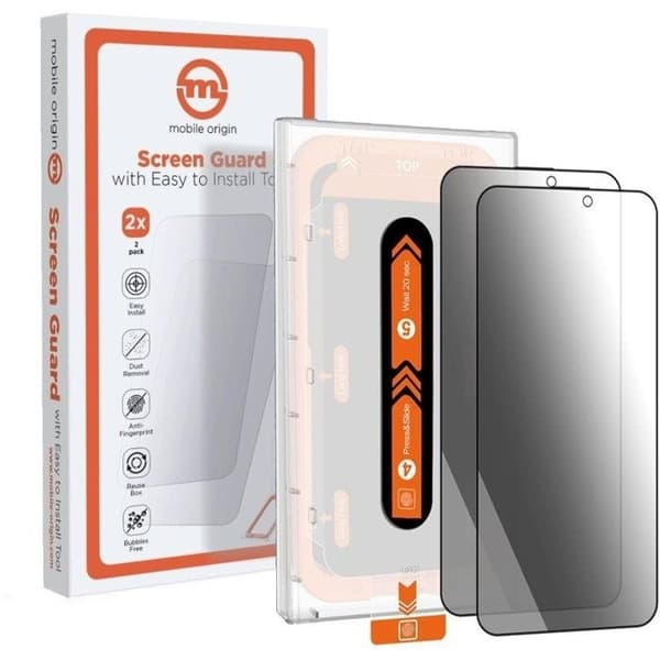 Mobil Ursprung Integritetsskyddsskärm för iPhone 15 Pro 2 st med applicerare