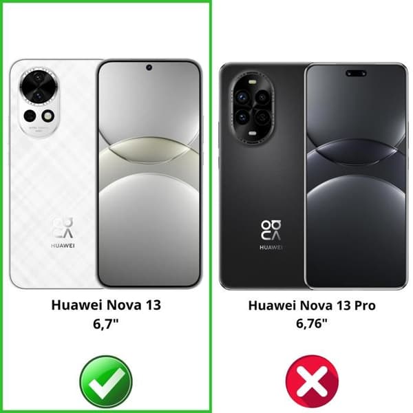 Härdat Glas - Phonillico® - Huawei Nova 13 - Paket med 4 - Repuktålig - Transparent