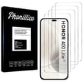 Miniatyrbild 1 av 5: Härdat Glas - Phonillico® - Honor 400 Lite 5G - Pack om 4 - Repellerande mot repor - Skärm skydd