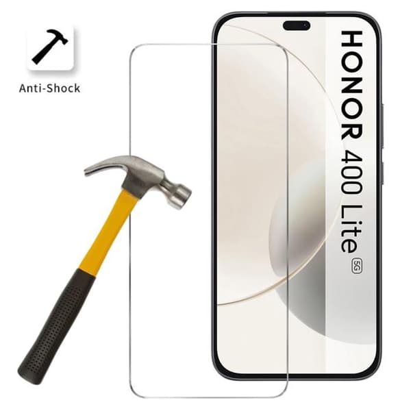 Härdat Glas - Phonillico® - Honor 400 Lite 5G - Pack med 2 - Repellerande - Skärm skydd