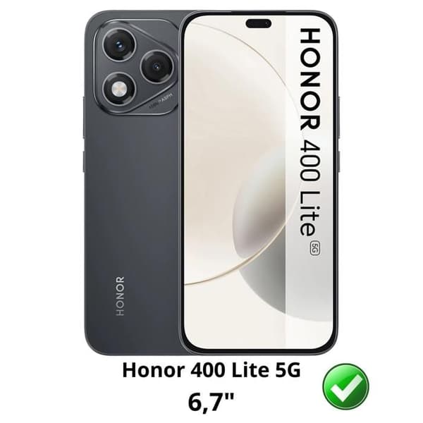 Härdat Glas - Phonillico® - Honor 400 Lite 5G - Pack med 2 - Repellerande - Skärm skydd
