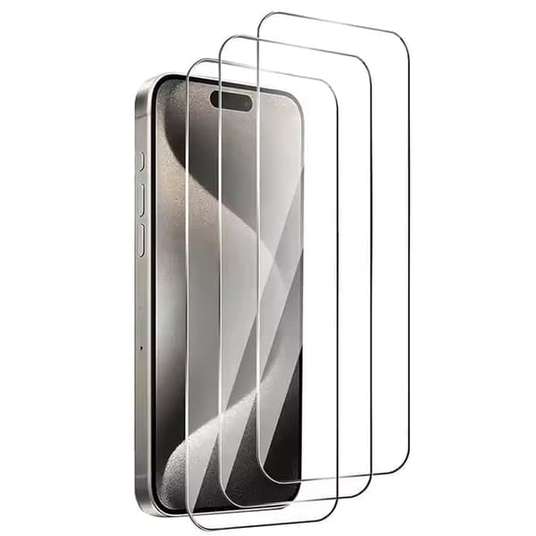 3-PAKKAUS iPhone 16 - Karkaistu Lasi Näytönsuoja - Läpinäkyvä