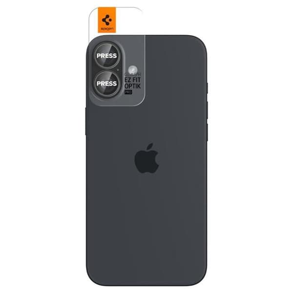 Pack Spigen Optik Pro GLAS.TR EZ Fit Kamera Skydd 2 Linsskydd för iPhone 16 / 16 Plus (2 st) (Transparent)