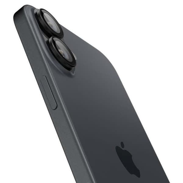 Pack Spigen Optik Pro GLAS.TR EZ Fit Kameraskydd 2 Linsskydd för iPhone 16 / 16 Plus (2 st) (Svart)
