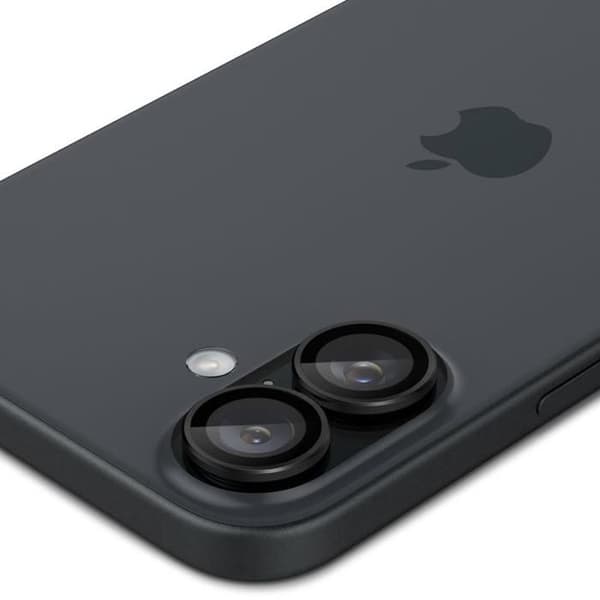 Pack Spigen Optik Pro GLAS.TR EZ Fit Kameraskydd 2 Linsskydd för iPhone 16 / 16 Plus (2 st) (Svart)