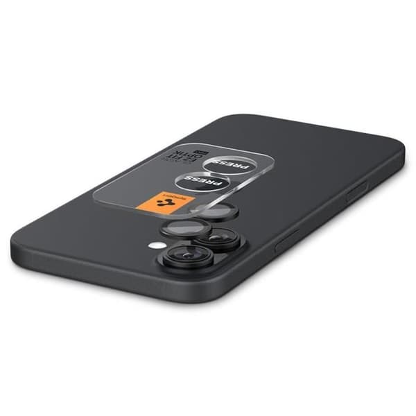 Pack Spigen Optik Pro GLAS.TR EZ Fit Kameraskydd 2 Linsskydd för iPhone 16 / 16 Plus (2 st) (Svart)
