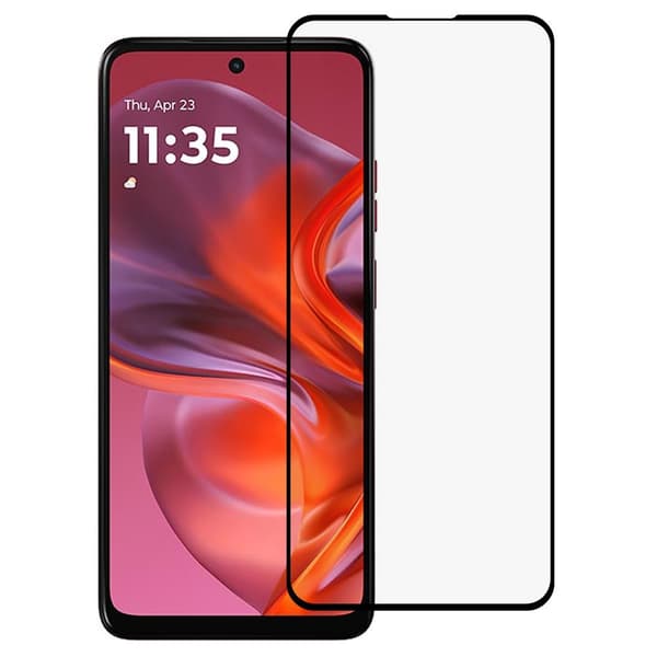 2-PAK SKALO Motorola Moto G05 FULL-FIT Hærdet Glas Skærmbeskyttelse - Sort