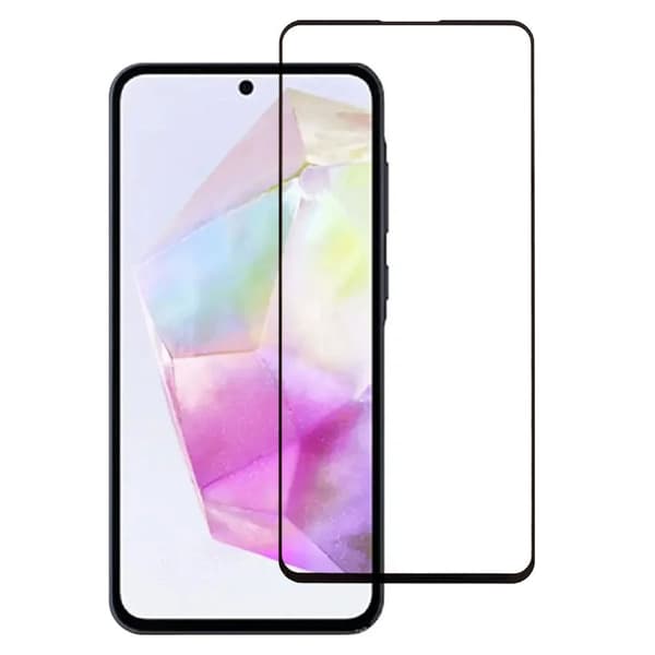 2-PACK SKALO Samsung A56 Heltäckande Skärmskydd Härdat Glas - Svart