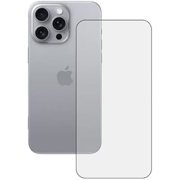 Skärmskydd - KSIX SMART YOUR TECH - iPhone 16 Pro Max - 9H härdat glas - Svart kant - Dubbelhäftande