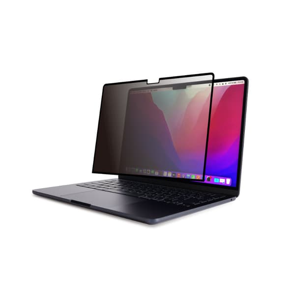Moshi Umbra - Privacy skærmbeskytter til MacBook Air 13,6" M3 (2024) / M2 (2022) (sort ramme)