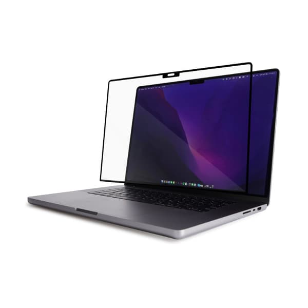 Moshi iVisor XT - Skærmbeskytter til MacBook Pro 16" (M3/M2/M1/2023-2021) (sort ramme)