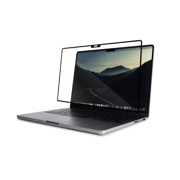 Moshi iVisorXT - Skærmbeskytter til MacBook Pro 14" (M3/M2/M1/2023-2021) (sort ramme)