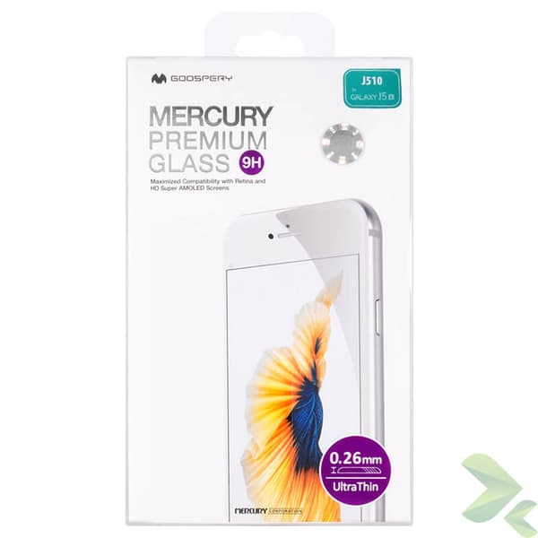 MercuryPremiumGlass-Karkaistulasinäytönsuoja9HSamsungGalaxyJ5:lle(2016)