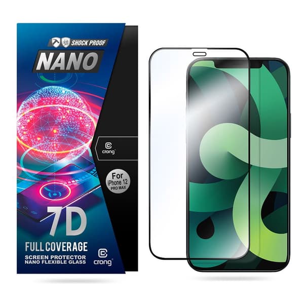 Crong7DNanoFlexibeltglas–Fulltäckandehybridskärmskydd9HiPhone6.1iPhone12ProMax