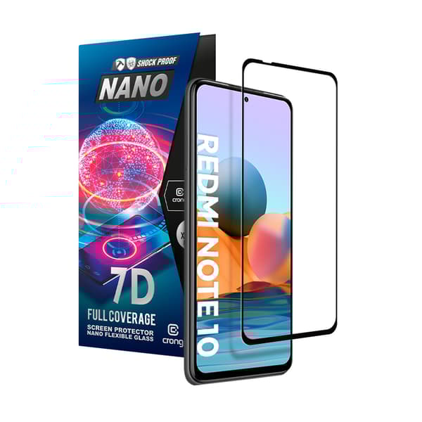 Crong7DNanoFlexibeltglas–Hybridskärmskyddmedfulltäckning9HXiaomiRedmiNote105G