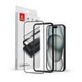 Pikkukuva 1 / 2: Crong Anti-Bacterial 3D Armour Glass - 9H Full Glue Tempered Glass for iPhone 16 Plus / iPhone 15 Plus + installation frame