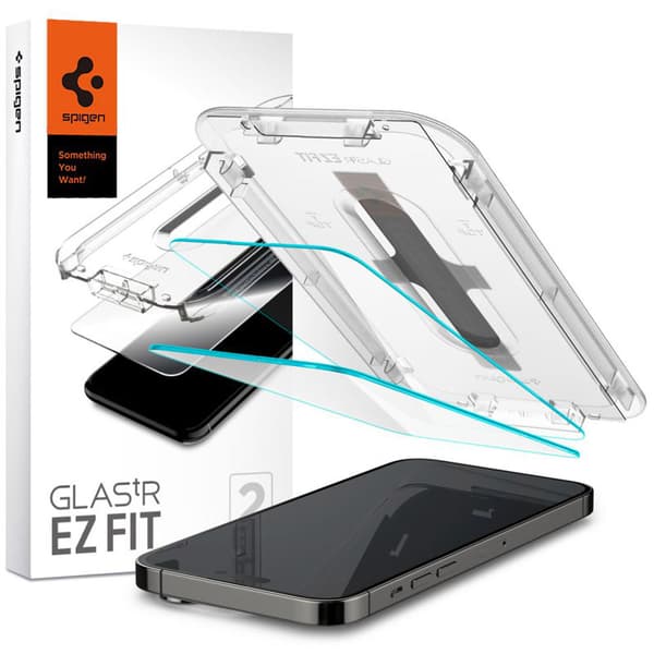 Spigen Glas.TR EZ Fit 2-Pack - Hærdet glas til iPhone 14 Pro Max 2 stk.