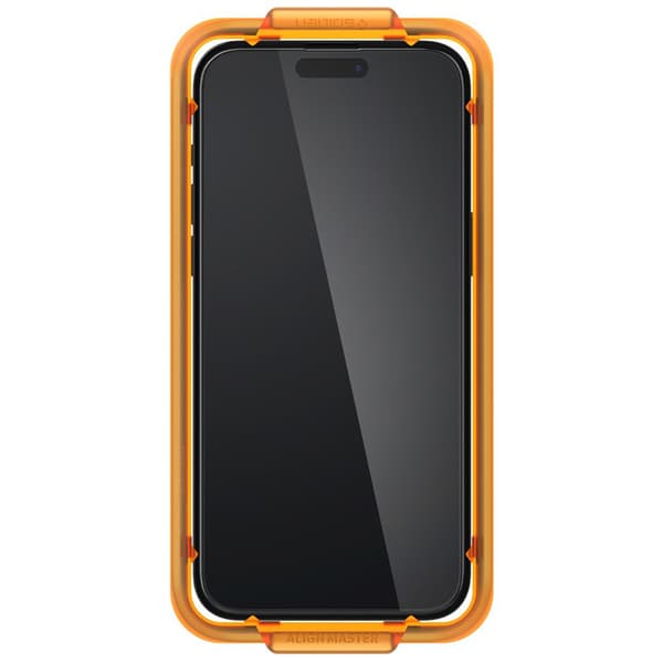 Spigen Alm Glass FC 2-Pack - Hærdet glas til iPhone 15 Pro 2 stk (sort stel)