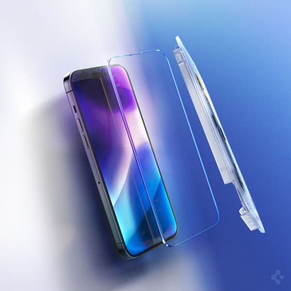 Spigen Glas.TR EZ Fit 2-Pack - Hærdet glas til iPhone 14 Pro 2 stk.