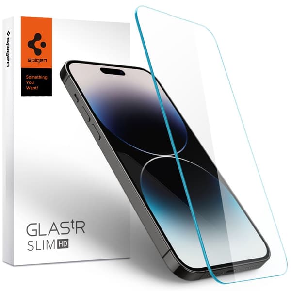 Spigen Glas.TR Slim - Hærdet glas til iPhone 14 Pro
