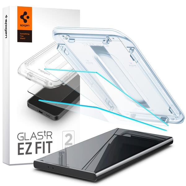 Spigen GLAS.TR EZ FIT 2-Pack - Hærdet glas til Samsung Galaxy S24 Ultra (2 stk)