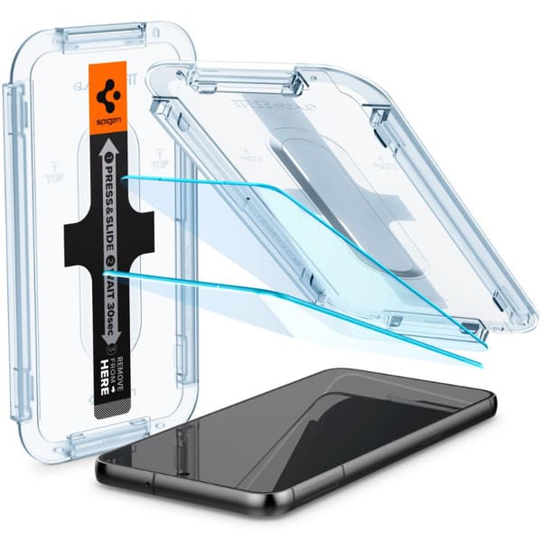 Spigen Glas.TR EZ Fit 2-Pack - Hærdet glas til Samsung Galaxy S23 2 stk. (Gennemsigtig)