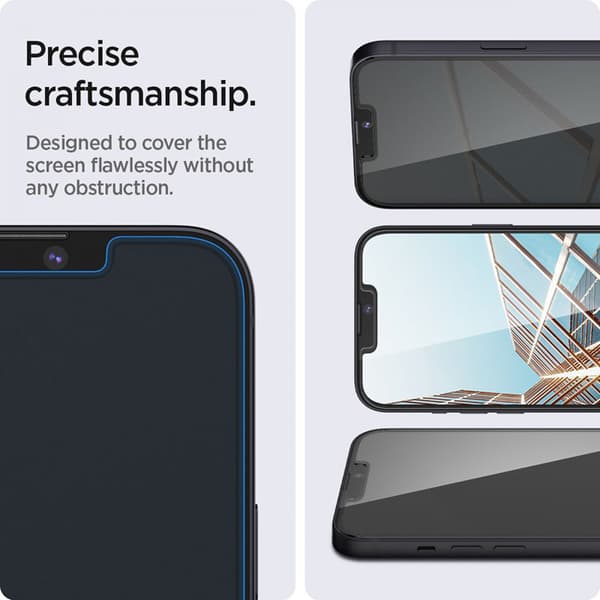 Spigen Glas.TR Slim - Hærdet glas med privatlivsfilter til iPhone 14 / iPhone 13 Pro / iPhone 13