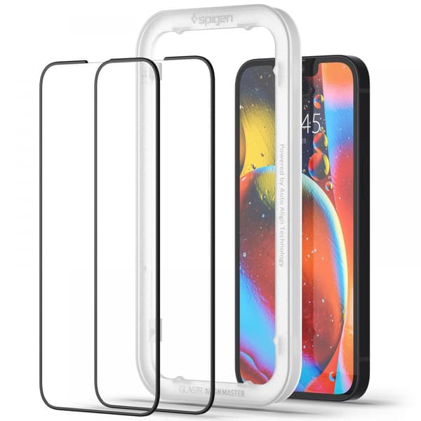 SpigenAlmGlassFC2-Pack-HærdetglasiPhone14/iPhone13/iPhone13Pro2stk(sort)