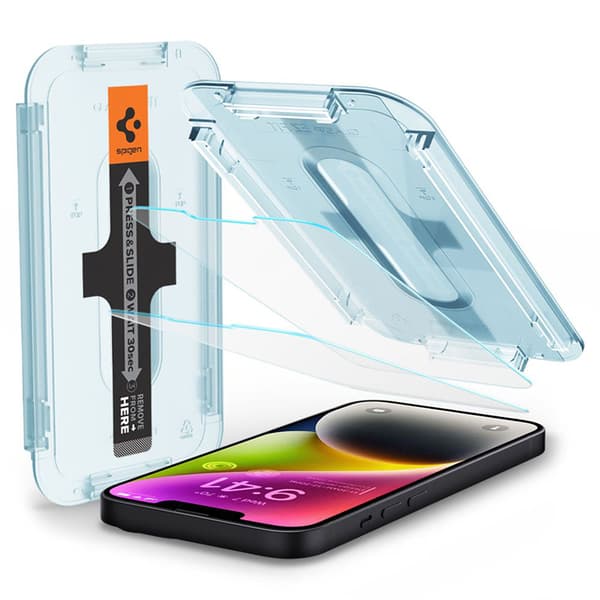 Spigen GLAS.TR EZ FIT 2-Pack - Hærdet glas til iPhone 14 / iPhone 13 Pro / iPhone 13 2 stk.