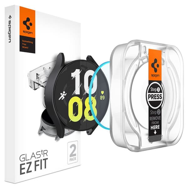 Spigen GLAS.TR EZ FIT 2-Pack - Hærdet glas til Samsung Galaxy Watch 6 44 mm (2 stk)