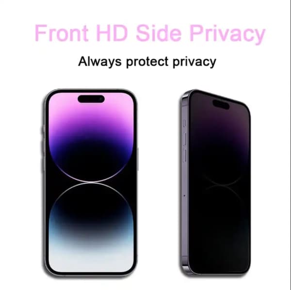 2-Pak iPhone 6/ iPhone 7/ iPhone 8 - Privatliv Skærmbeskytter i Hærdet Glas
